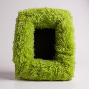 Vintage Lime Green Fuzzy Photo Frame – ’90s Nostalgia!